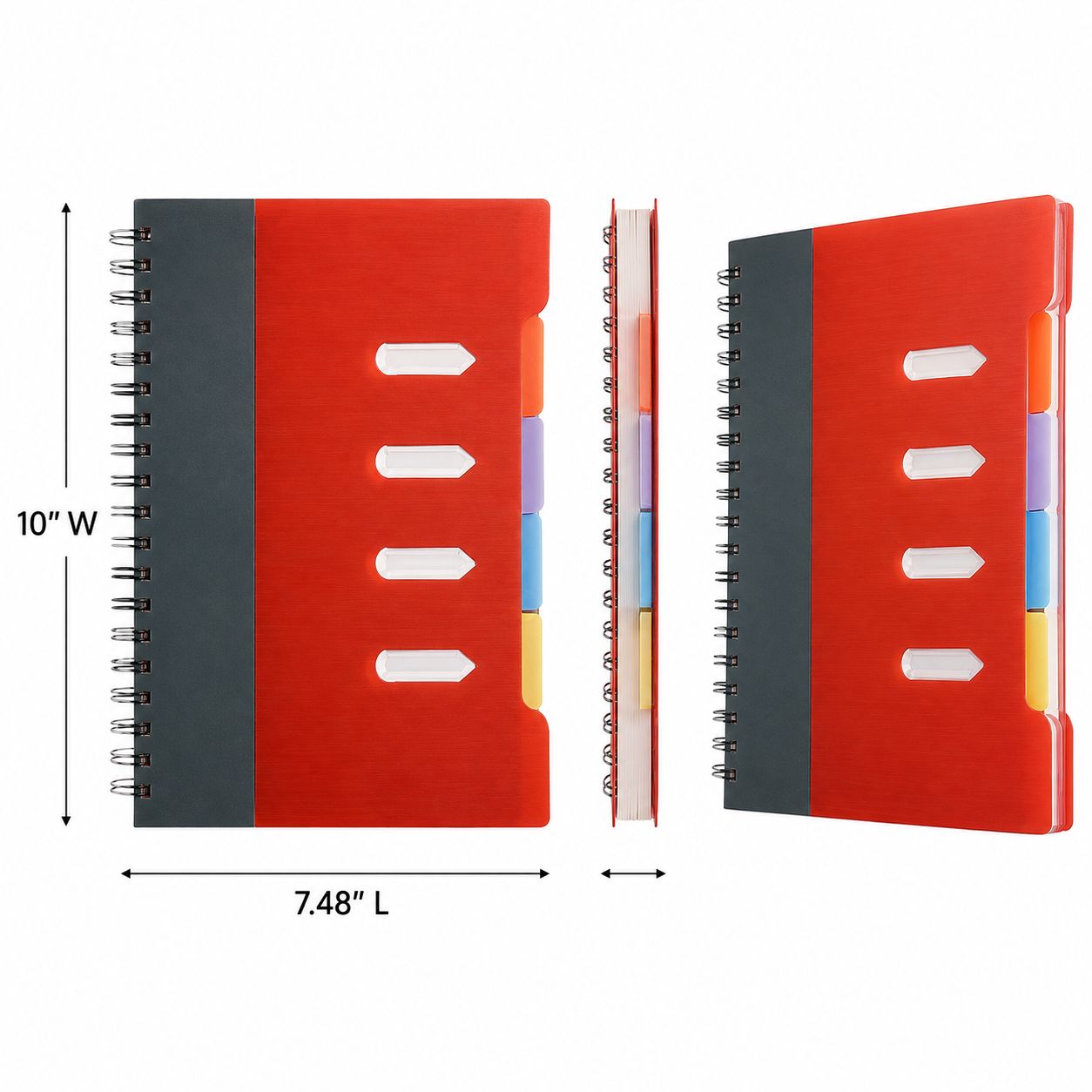 B5 Spiral Notebook With 5-Section Index Tabs