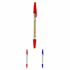 Clear Barrel Stick Ballpoint Pen With Pocket Clip