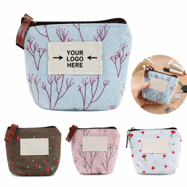Compact Canvas Mini Wallet Pouch