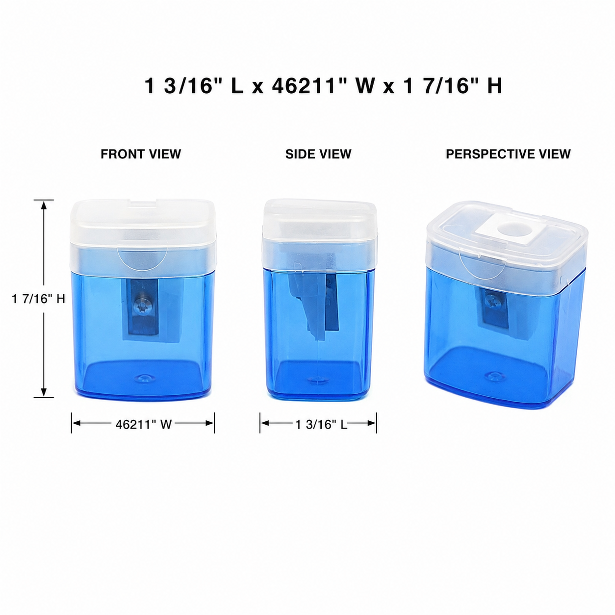 Compact Pencil Sharpener With Shaving Container