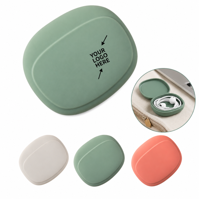 Compact Silicone Tech Accessory Organizer Pouch