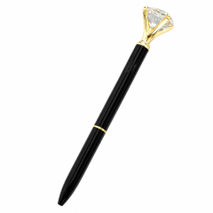 Crystal-Topped Metal Ballpoint Pen