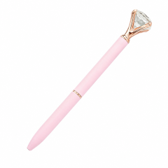 Crystal-Topped Metal Ballpoint Pen