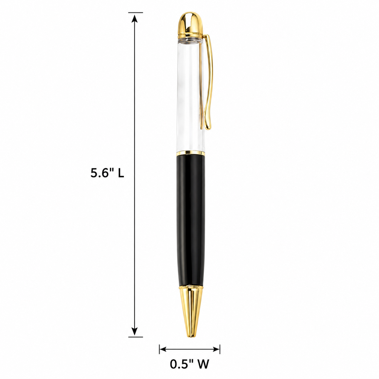 Customizable Empty-Tube Floating Metal Ballpoint Pen