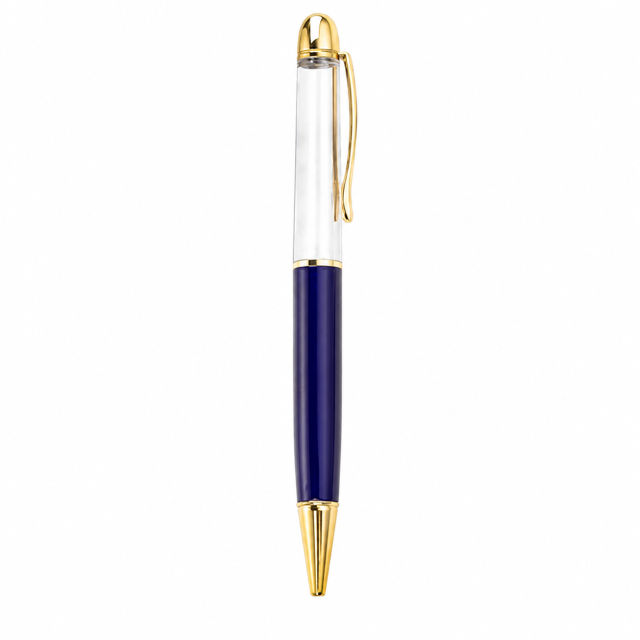 Customizable Empty-Tube Floating Metal Ballpoint Pen