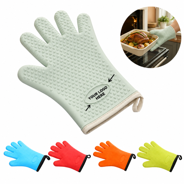 Double-Layer Heat-Resistant Silicone Kitchen Gloves
