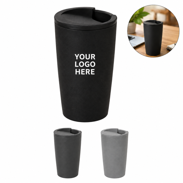 Double-Wall Wheat Straw Insulated Coffee Cup