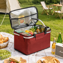 Foldable Insulated Outdoor Picnic Basket