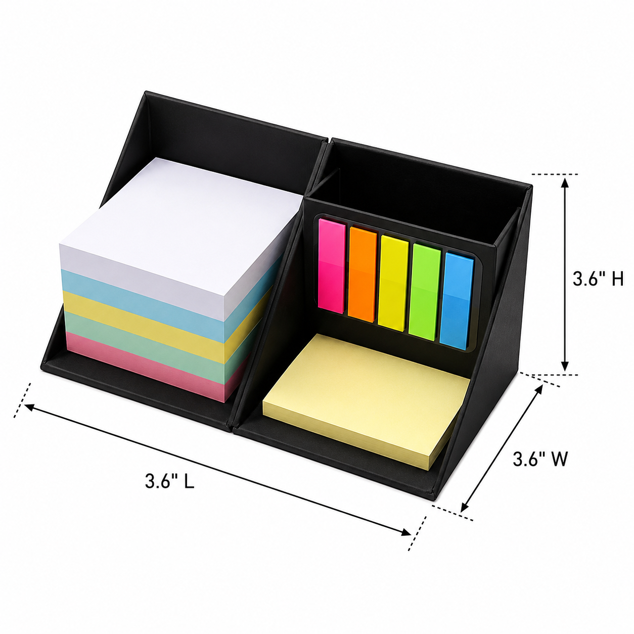 Foldable Sticky Note Box with Pen Holder