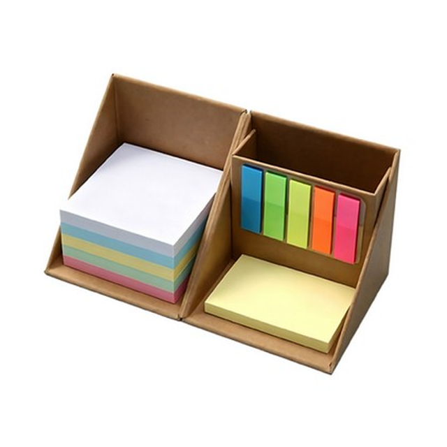 Foldable Sticky Note Box with Pen Holder