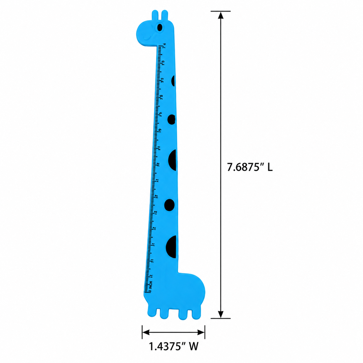 Giraffe-Shaped Plastic Ruler For Kids
