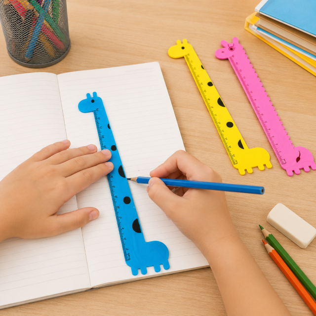 Giraffe-Shaped Plastic Ruler For Kids