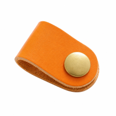 Leather Cable Organizer Strap With Metal Snap