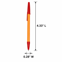 Lightweight Refillable Plastic Ballpoint Pen