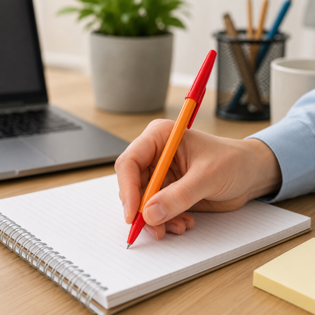Lightweight Refillable Plastic Ballpoint Pen