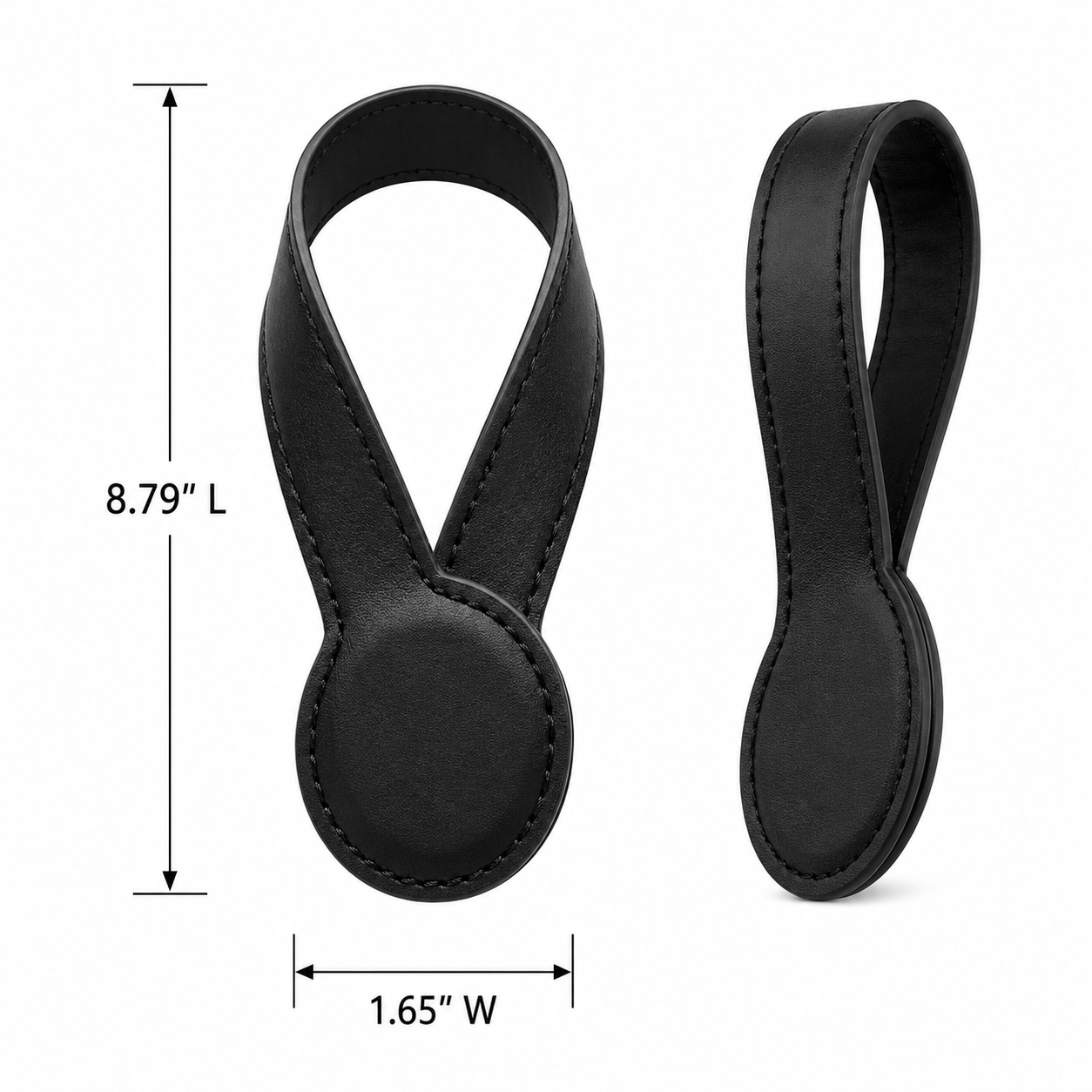 Magnetic Round PU Storage Wallet Strap