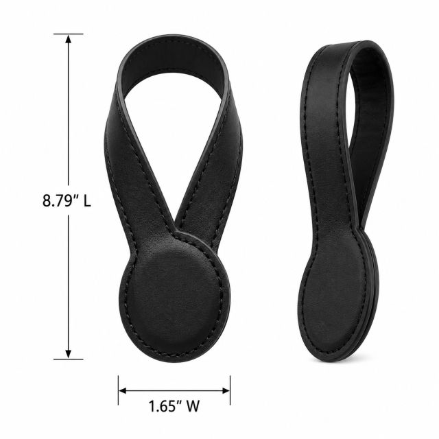 Magnetic Round PU Storage Wallet Strap