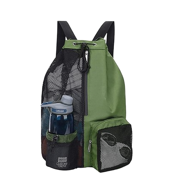 Mesh Drawstring Sports Backpack with Wet Pocket