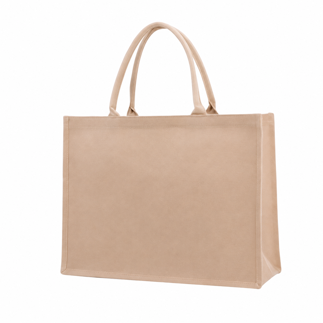 Natural Jute Reinforced Handle Tote Bag
