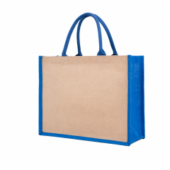 Natural Jute Reinforced Handle Tote Bag