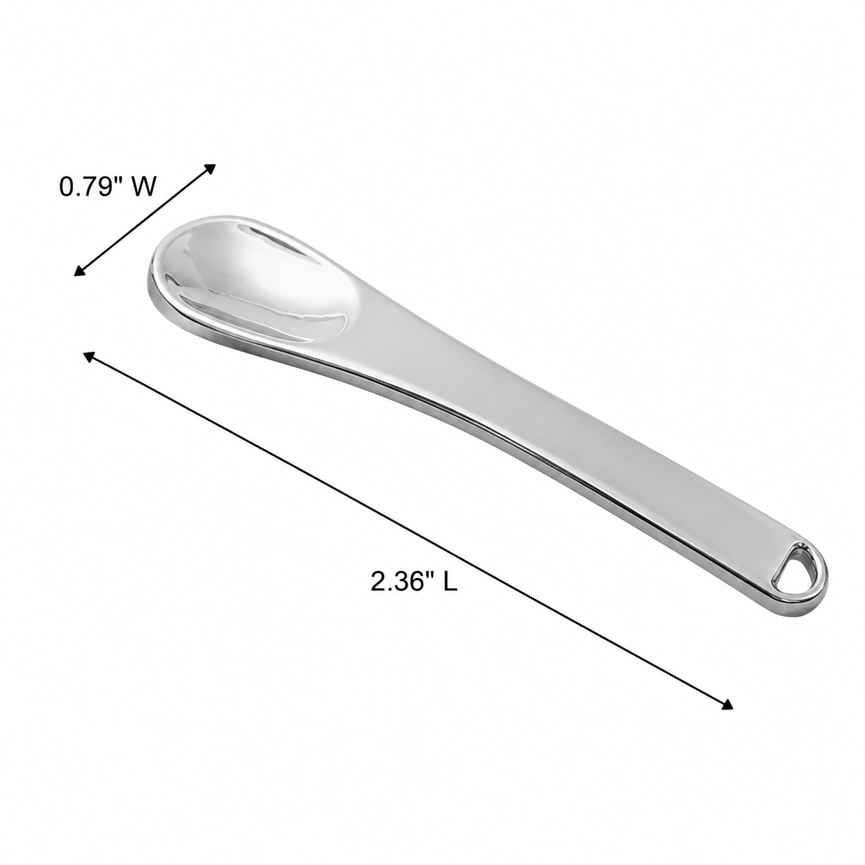 Polished Zinc Alloy Mini Scoop Spoon