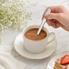 Polished Zinc Alloy Mini Scoop Spoon