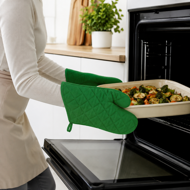 Polyester Cotton Microwave Kitchen Gloves