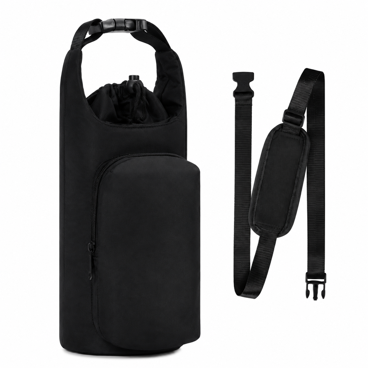 Polyester Crossbody Water Bottle Carrier