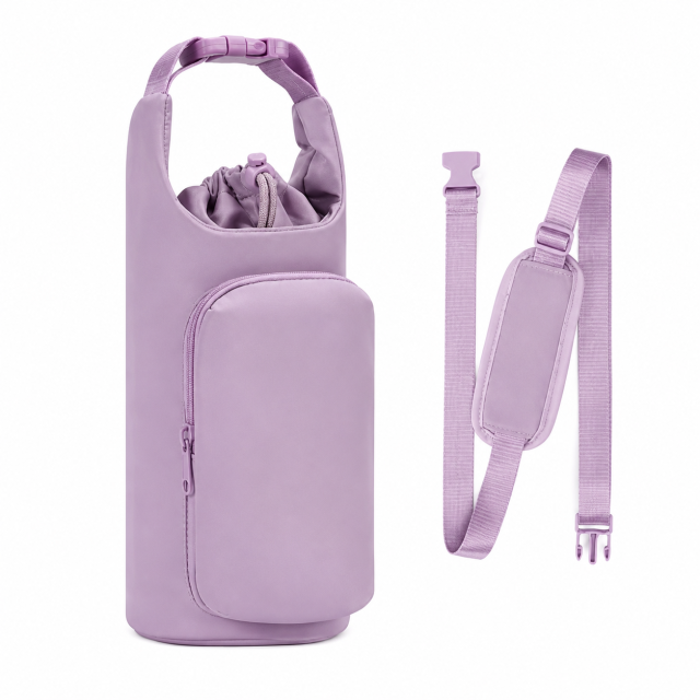 Polyester Crossbody Water Bottle Carrier