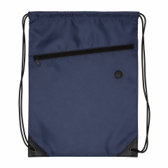 Polyester Drawstring Backpack With Zipper Pocket