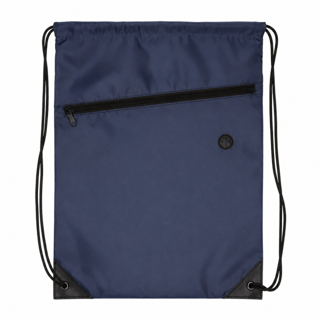 Polyester Drawstring Backpack With Zipper Pocket