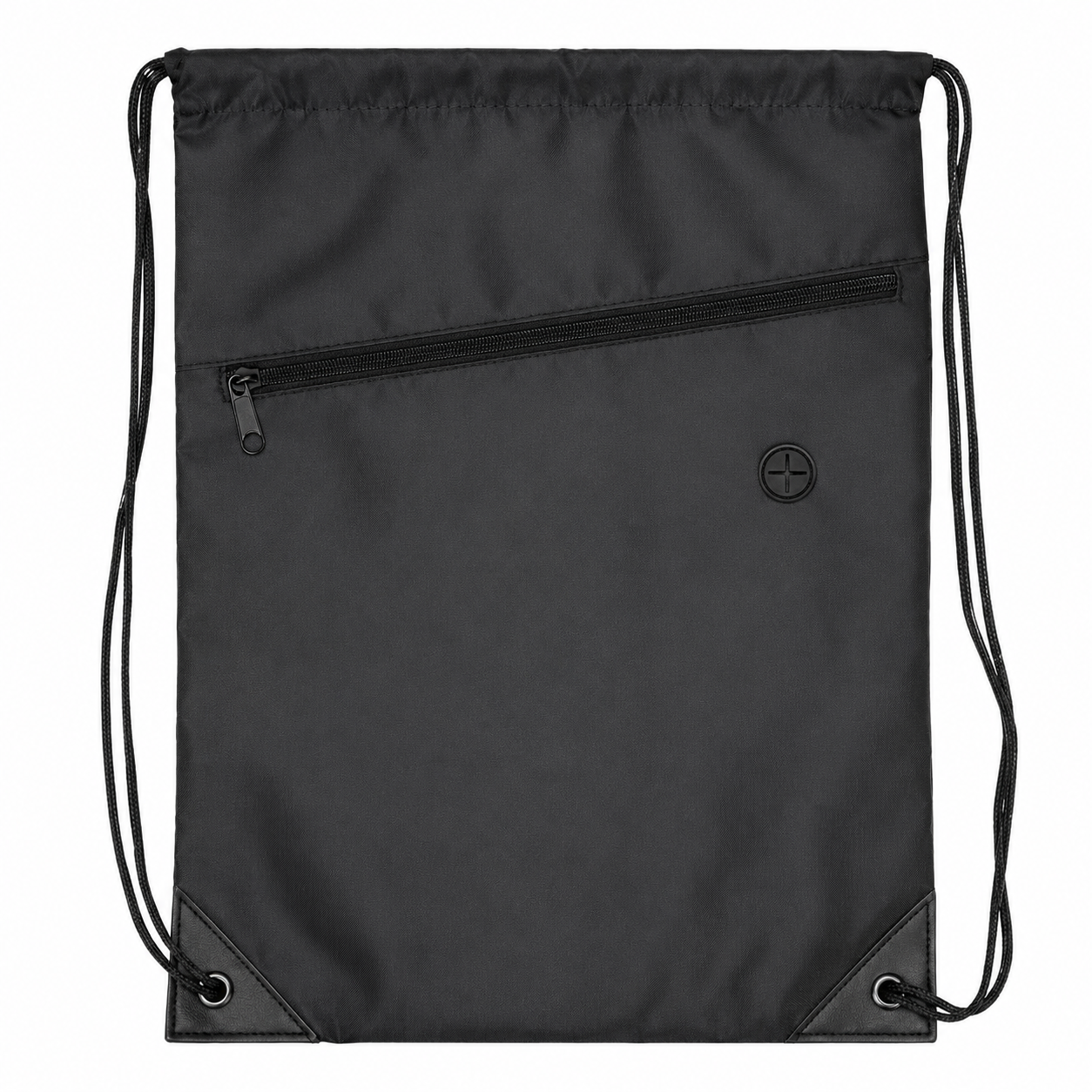 Polyester Drawstring Backpack With Zipper Pocket