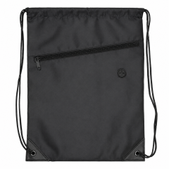 Polyester Drawstring Backpack With Zipper Pocket