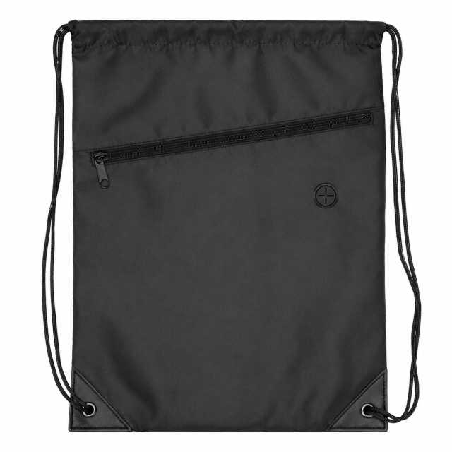 Polyester Drawstring Backpack With Zipper Pocket