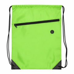 Polyester Drawstring Backpack With Zipper Pocket