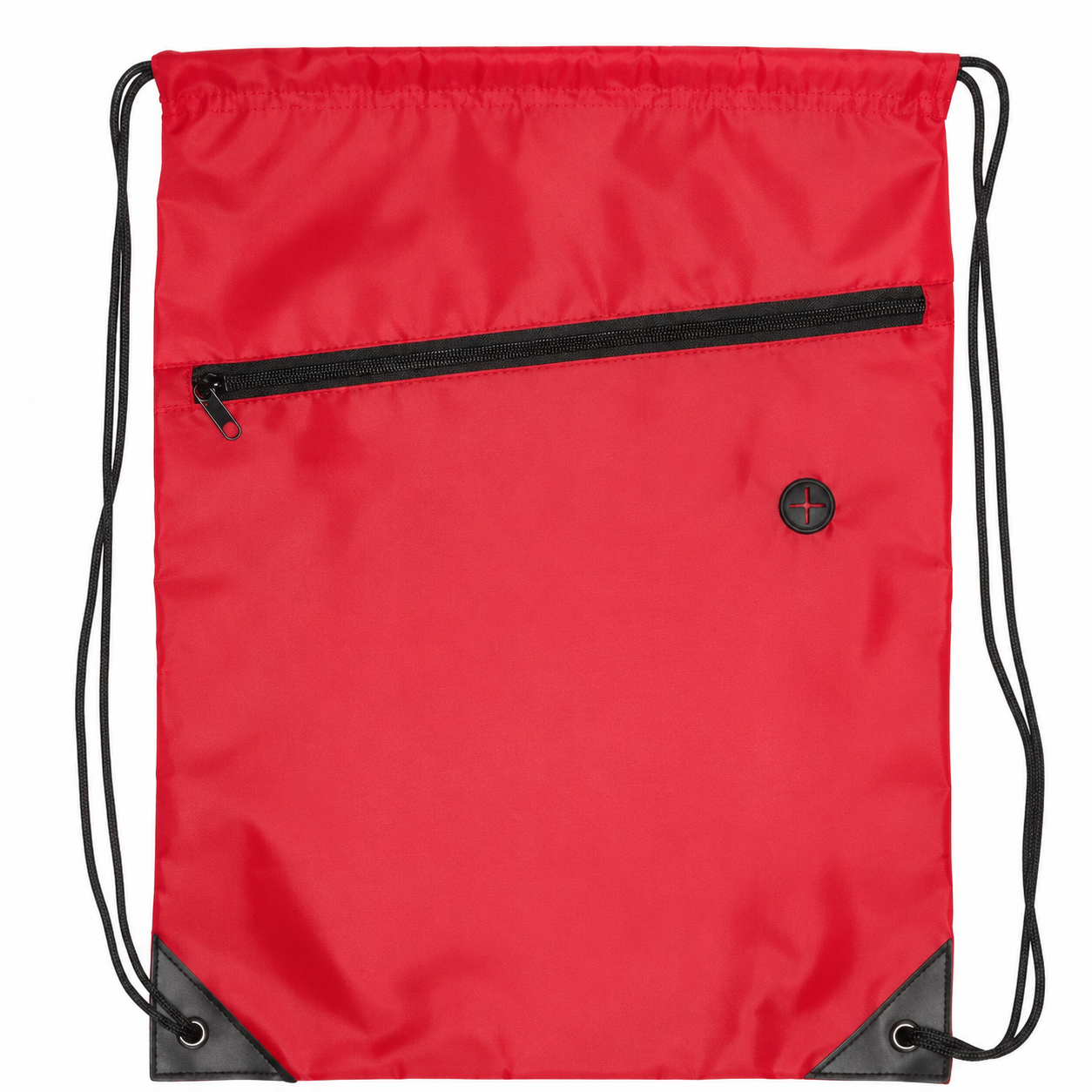 Polyester Drawstring Backpack With Zipper Pocket