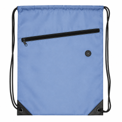 Polyester Drawstring Backpack With Zipper Pocket