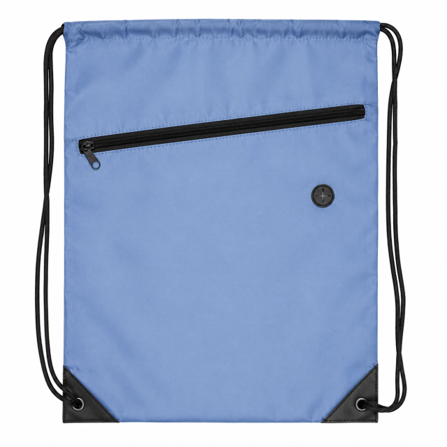 Polyester Drawstring Backpack With Zipper Pocket