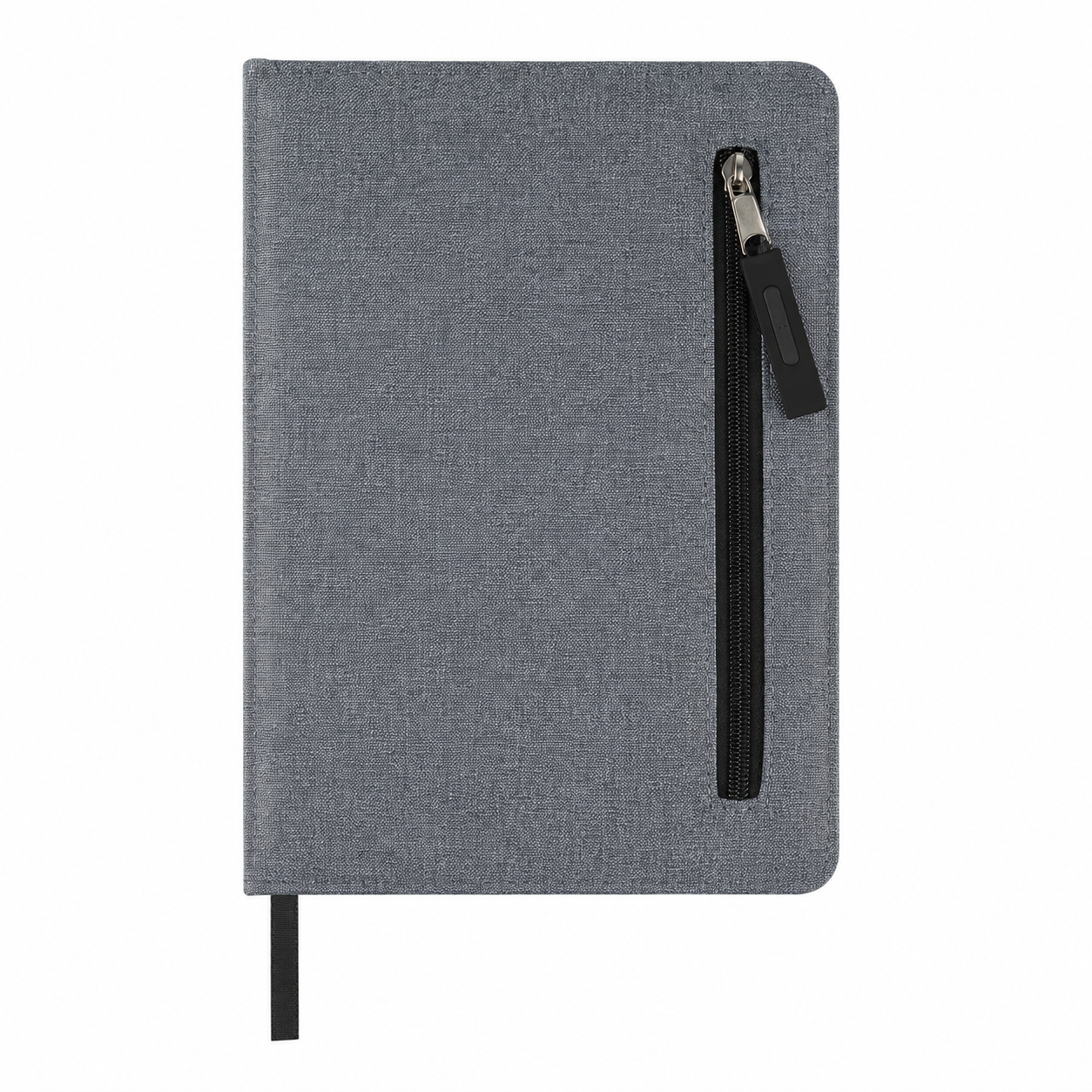 Polyester Zipper Pocket Lined Notebook