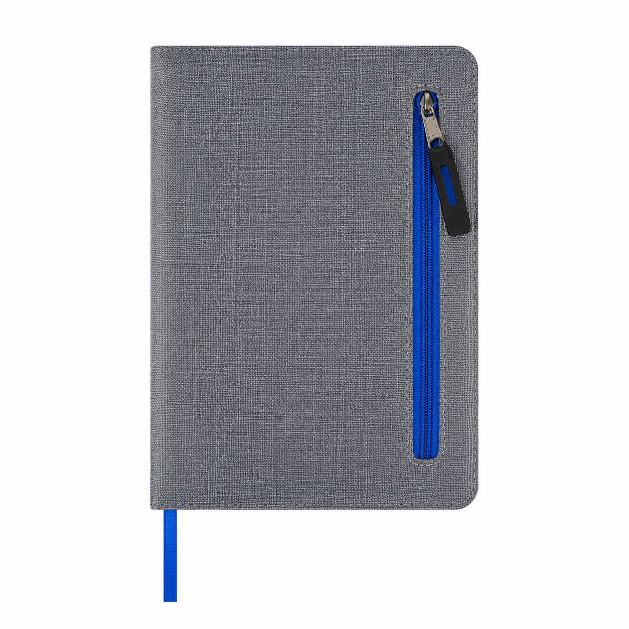 Polyester Zipper Pocket Lined Notebook
