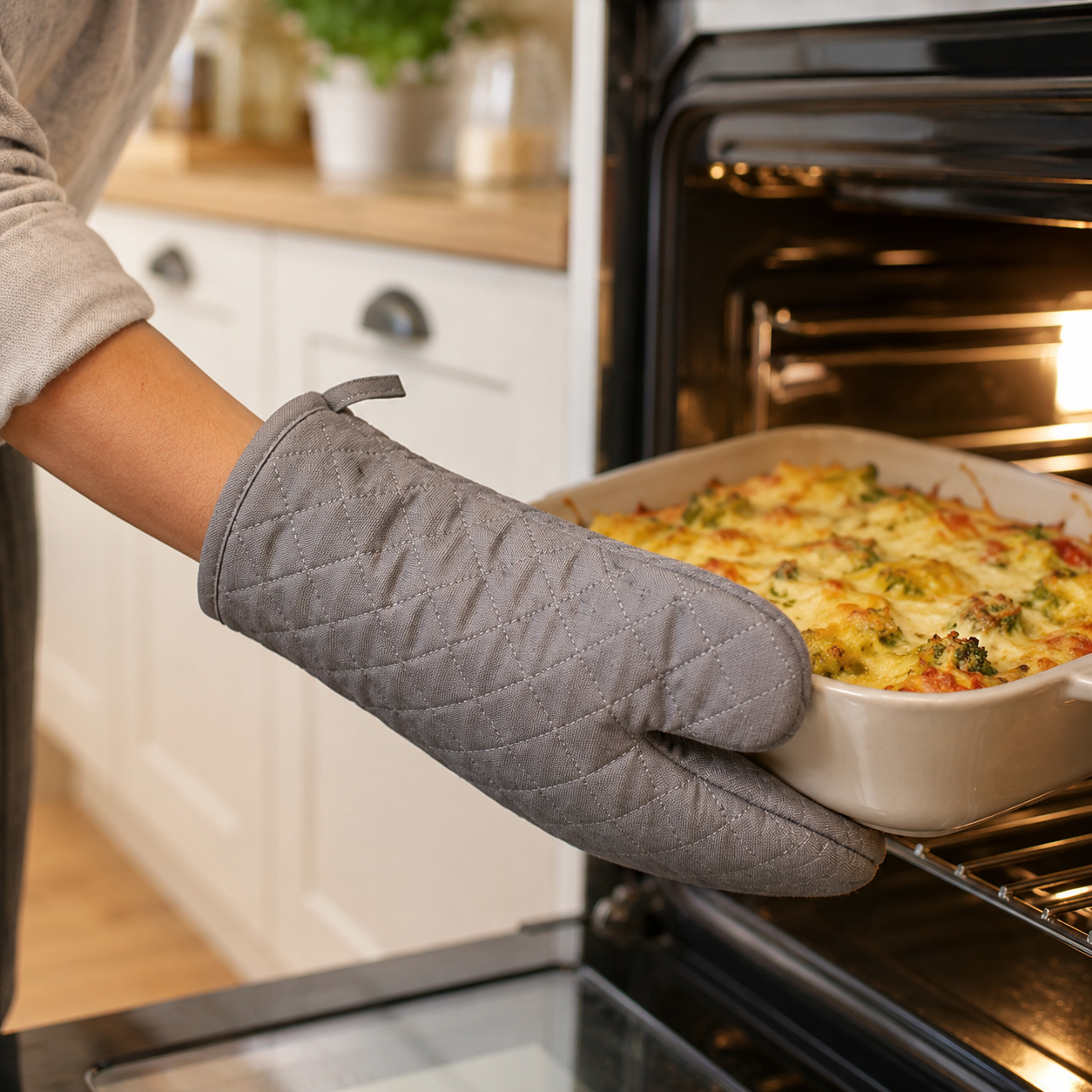 Pure Cotton Heat-Resistant Kitchen Gloves