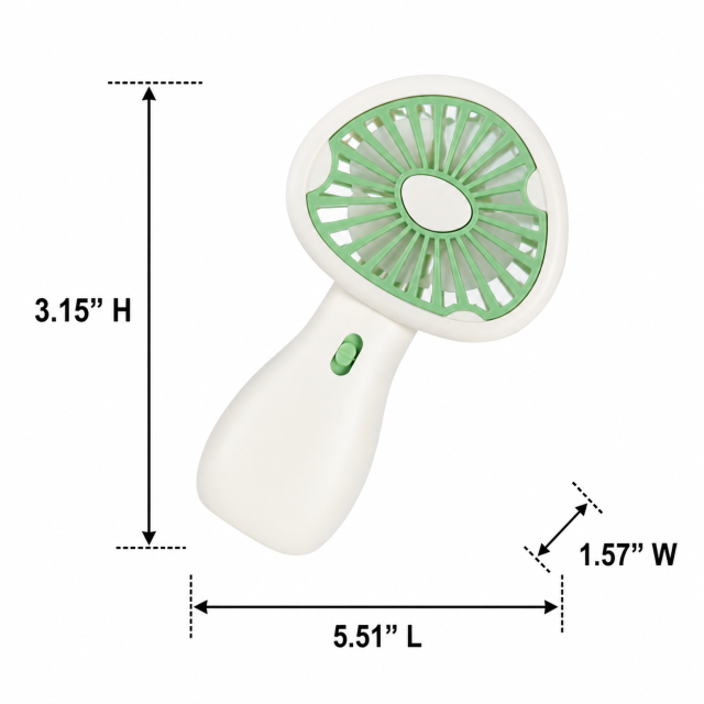 Rechargeable Mushroom Handheld Fan with Night Light