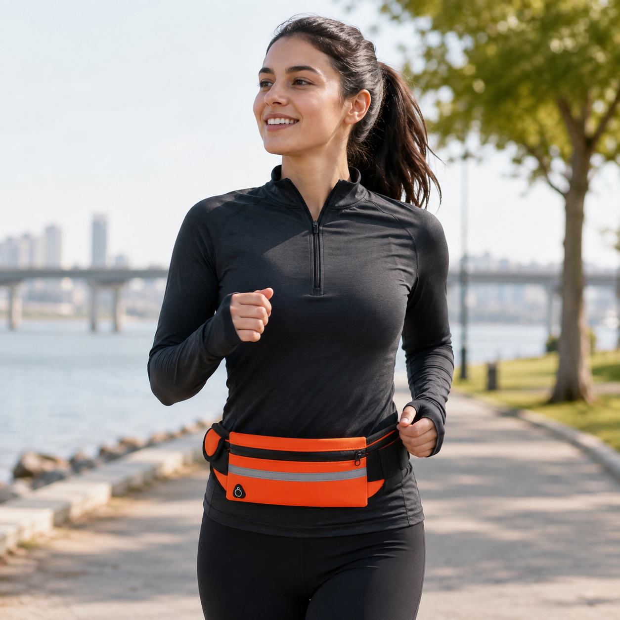 Reflective Neoprene Running Waist Pack