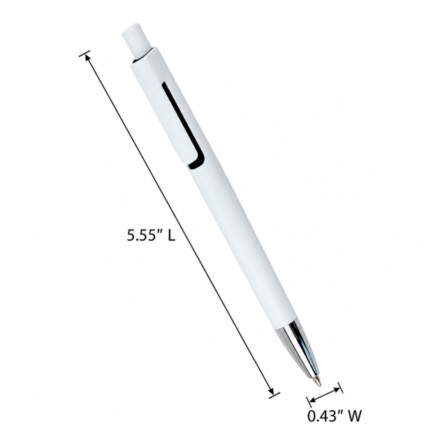 Retractable 1.0mm Plastic Ballpoint Pen With Clip
