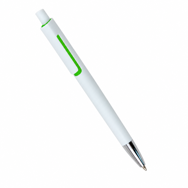 Retractable 1.0mm Plastic Ballpoint Pen With Clip