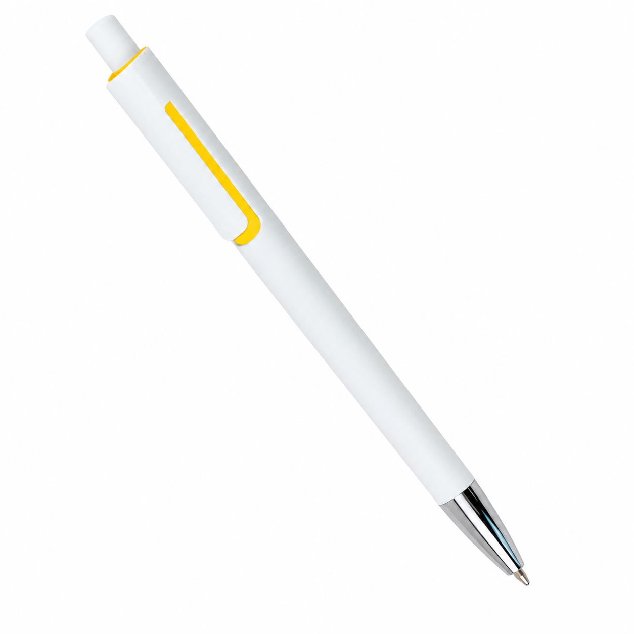 Retractable 1.0mm Plastic Ballpoint Pen With Clip