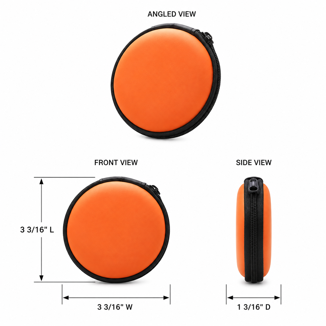 Round EVA Electronic Accessory Storage Case