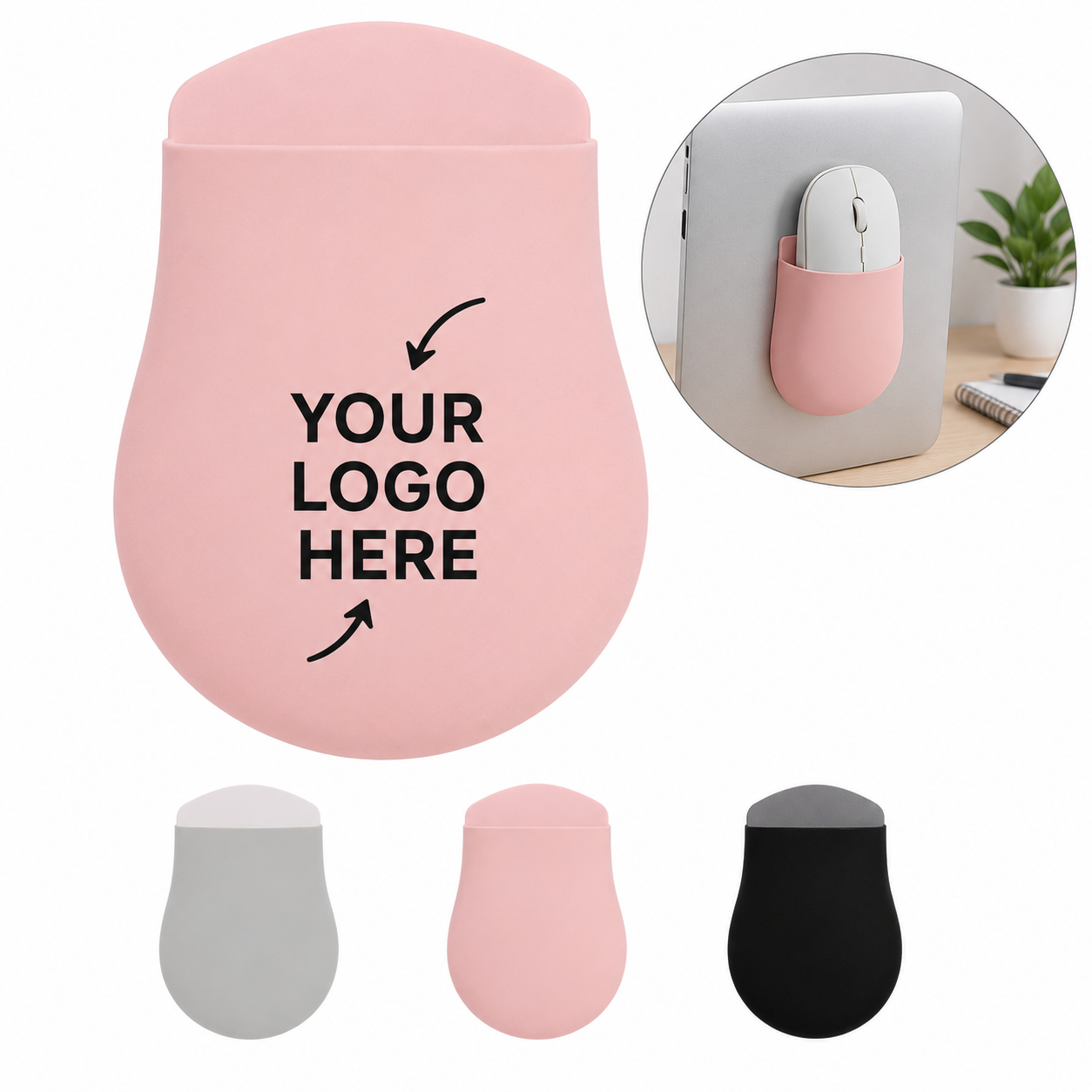 Self-Adhesive Laptop Mouse Storage Sleeve