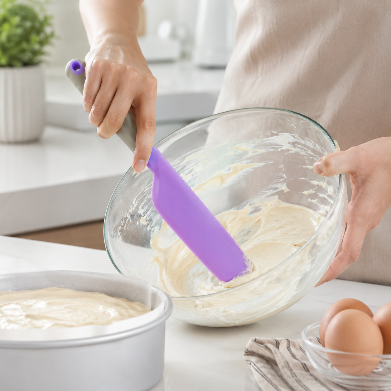 Silicone Kitchen Scraper With Hanging Hole