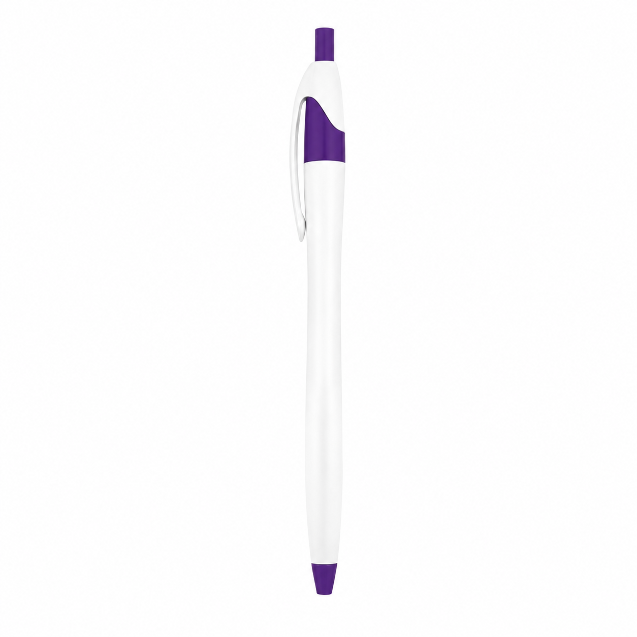 Slim Retractable Plastic Ballpoint Pen With Clip